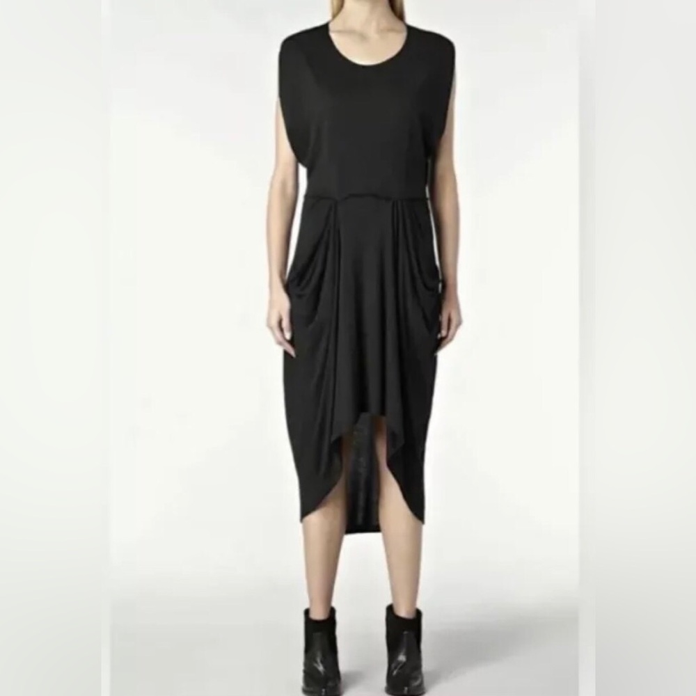 All Saints Black Midi Dress